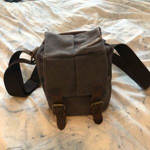 Peace chaos canvas camera bag